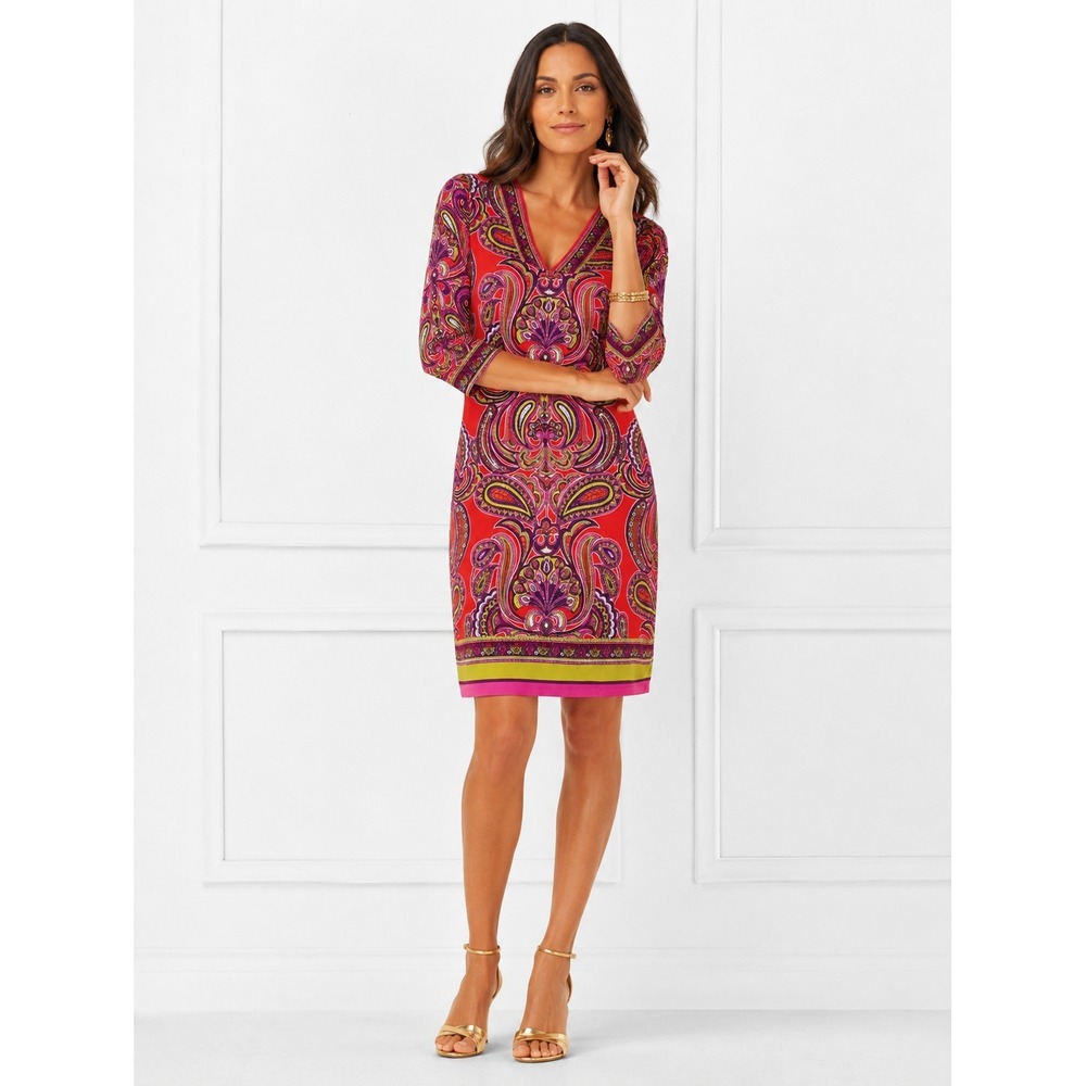 2/$30 NWT Laundry By Shelli Segal  Dress Sz S Petite 3/4 Sleeve Resortwear